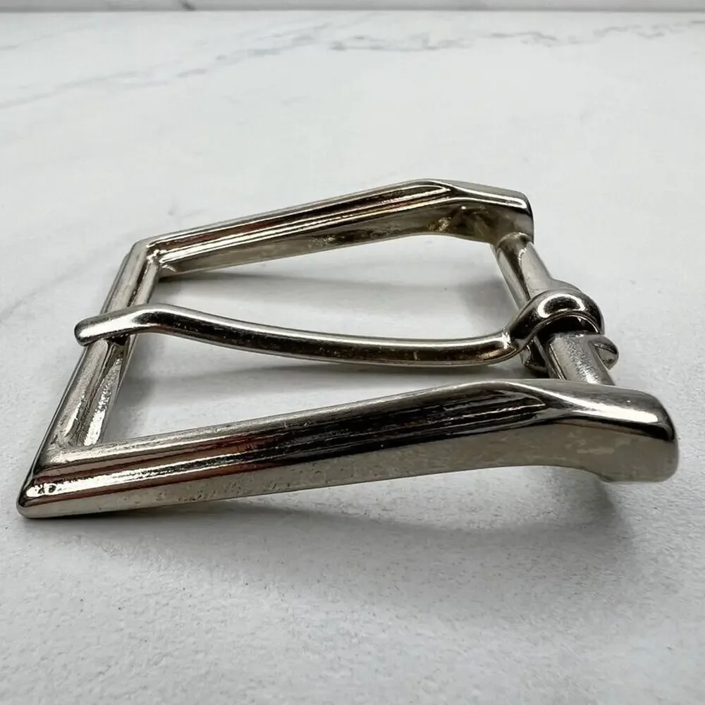 Silver Tone Simple Basic Belt Buckle